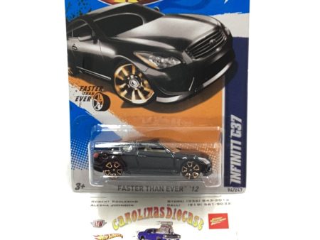 2012 Hot Wheels #94 Infiniti G37 Faster than ever FTE2s Black small crease with protector Online