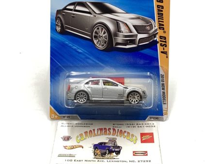 2010 Hot Wheels #10 09 Cadillac CTS-V 240C silver with protector Online