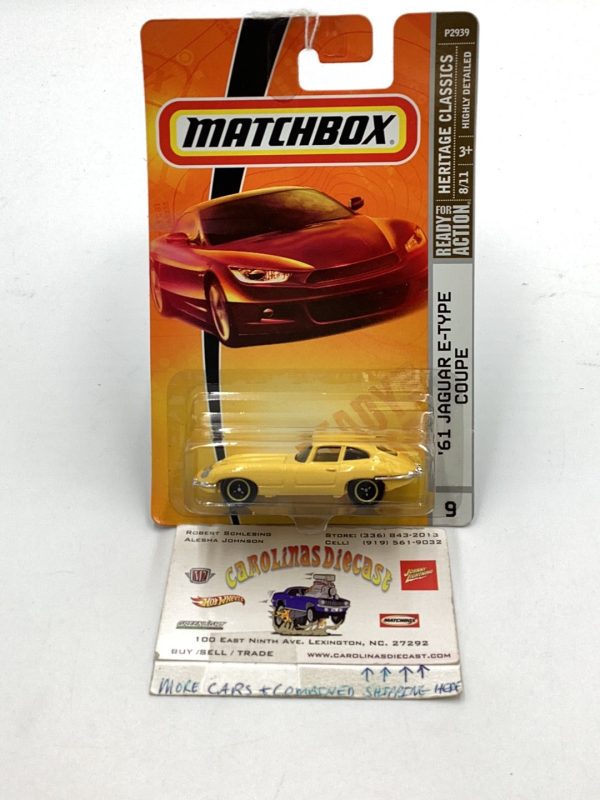 Matchbox 2009 #9 1961 Jaguar E -Type Coupe yellow 209C Cheap