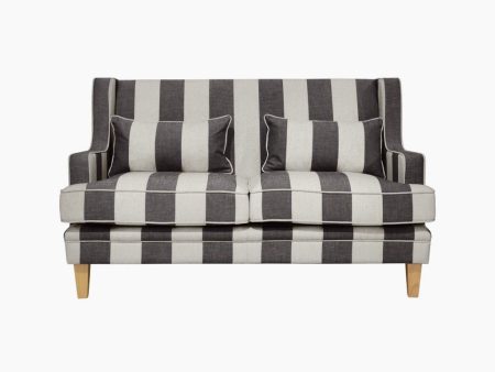 Hudson Grey Stripe 2 Seater Sofa Online