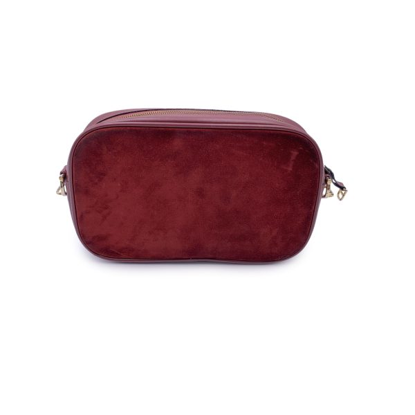 Cartier Vintage Burgundy Suede and Leather Clutch Pochette Sale