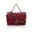 Chanel Red Quilted Leather Maxi 19 Flap Shoulder Bag Fashion