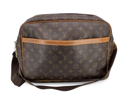 Louis Vuitton Vintage Monogram Reporter GM Crossbody Messenger Bag Online now