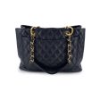 Chanel Black Quilted Caviar Leather GST Grand Shopping Tote Bag For Sale