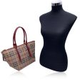 Burberry Beige Red Haymarket Check Canvas Salisbury Tote Bag Supply