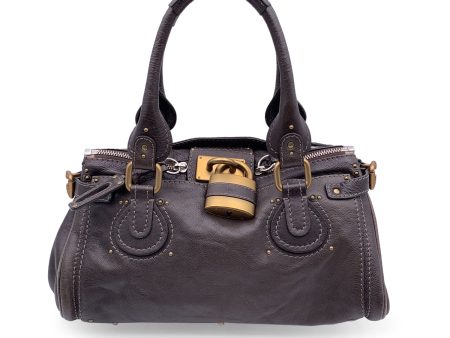 Chloe Brown Leather Paddington Tote Medium Satchel Handbag Bag For Sale