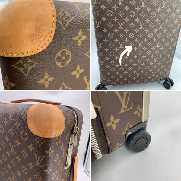 Louis Vuitton Monogram Trolley Horizon 55 Rolling Suitcase Beige Sale