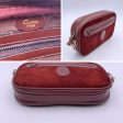 Cartier Vintage Burgundy Suede and Leather Clutch Pochette Sale