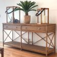 Cayman Large Rattan 2 Drawer Console Online