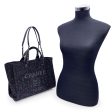 Chanel Black Sequin Sparkle Canvas Medium Deauville Tote Bag Online now