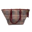 Burberry Beige Red Haymarket Check Canvas Salisbury Tote Bag Supply