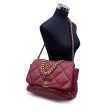 Chanel Red Quilted Leather Maxi 19 Flap Shoulder Bag Fashion