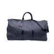 Louis Vuitton Damier Graphite Neo Blue Keepall 55 Bandouliere For Sale