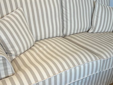 Ayla Hamptons 3 Seater Sofa Natural Stripe For Cheap