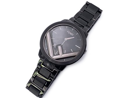 Fendi Black Stainless Steel Run Away 71000L Quartz Watch For Discount