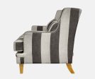 Hudson Grey Stripe 2 Seater Sofa Online