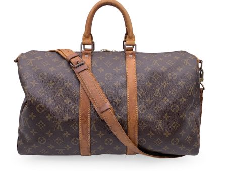 Louis Vuitton Monogram Keepall 45 Bandouliere Travel Bag M41418 on Sale