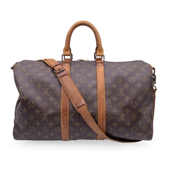 Louis Vuitton Monogram Keepall 45 Bandouliere Travel Bag M41418 on Sale