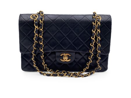 Chanel Vintage Black Quilted Timeless Classic 2.55 Shoulder Bag 25 cm For Cheap