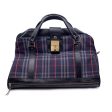 Burberry Vintage Blue Haymarket Canvas Check Carry On Travel Bag Online