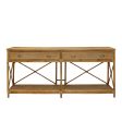 Cayman Large Rattan 2 Drawer Console Online