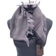 Gucci Grey Wool Silk GG Guccissima Survive Scarf Shawl Wrap Sale