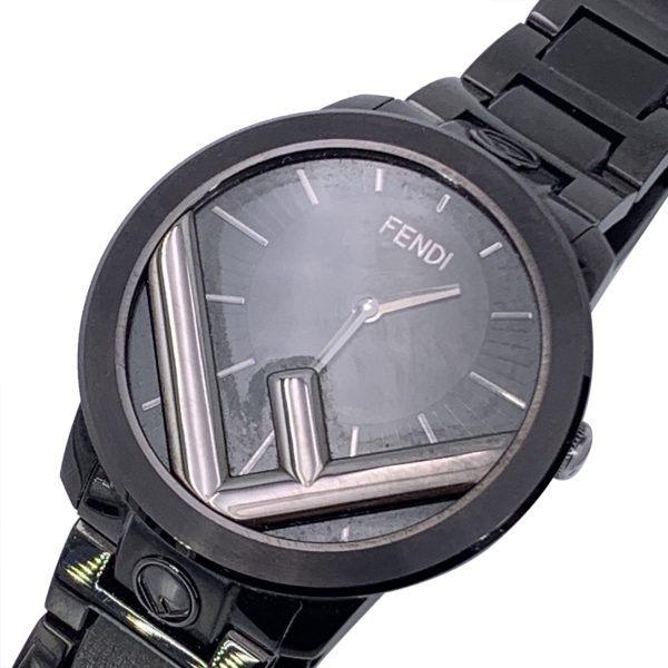 Fendi Black Stainless Steel Run Away 71000L Quartz Watch For Discount