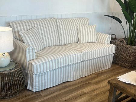 Hampton  2.5 Seater Sofa Natural Stripe Online Hot Sale