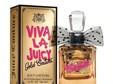 Viva La Juicy Gold Couture for Women By Juicy Couture Eau de Parfum 3.4 oz Online now