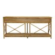 Cayman Large Rattan 2 Drawer Console Online