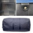 Louis Vuitton Damier Graphite Neo Blue Keepall 55 Bandouliere For Sale