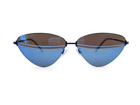 Balenciaga Mirrored Cat Eye Sunglasses BB0105S 61 12 145mm For Sale