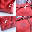 Fendi Vintage Red Monogram Canvas Duffle Travel Bag Handbag Online