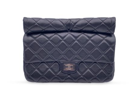 Chanel Black Quilted Leather Reissue Roll 2.55 Clutch Bag For Sale