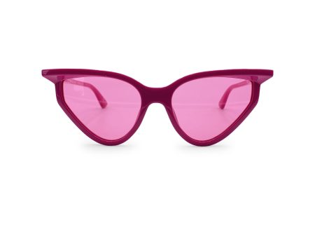 Balenciaga Pink Fuchsia Cat Eye Sunglasses BB0101S 56 19 140mm Hot on Sale