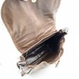 Fendi Vintage Brown Embossed Patent Leather Shoulder Bag Online