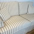 Ayla Hamptons 2 Seater Sofa Natural Stripe For Sale