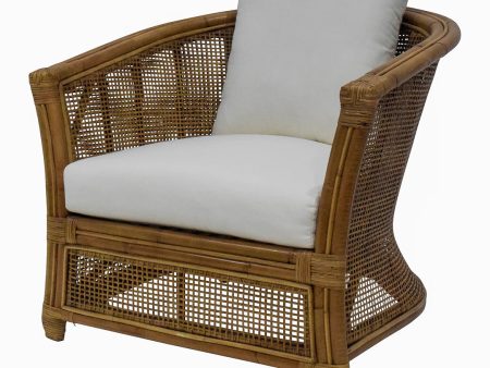 Cayman Rattan Armchair Cream Cushions Online now