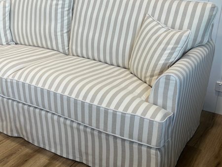 Hampton 4 Seater Sofa Natural Stripe Online Sale