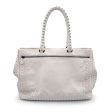 Bottega Veneta White Intrecciato Leather Woven Tote Bag For Discount