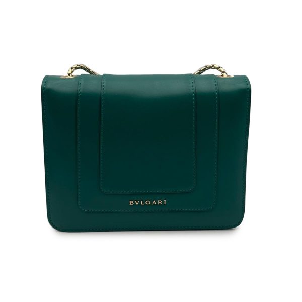 Bulgari Bvlgari Green Leather Small Serpenti Forever Shoulder Bag For Discount