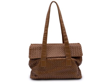 Bottega Veneta Beige Intrecciato Leather Woven Tote Shoulder Bag Sale