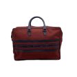 Yves Saint Laurent Vintage Burgundy Canvas Travel Weekend Bag Online now