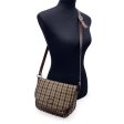 Aquascutum Beige and Brown Tartan Check Canvas Shoulder Bag Hot on Sale