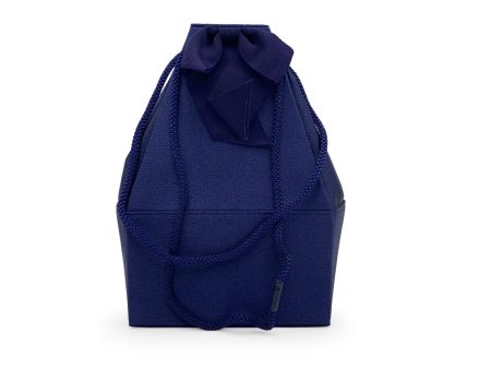 Yves Saint Laurent Vintage Blue Satin Shoulder Drawstring Box Bag Fashion