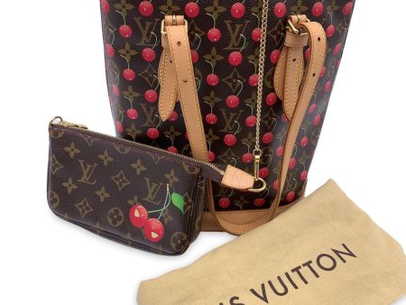 Louis Vuitton Limited Edition Monogram Cerises Murakami Bucket Bag Online