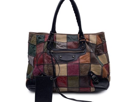 Balenciaga Multicolor Leather Patchwork Large Sunday Tote Bag Online now