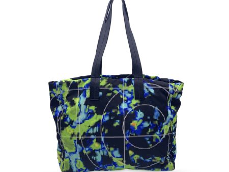 Prada Multicolor Tessuto Nylon Radar Print Tote Shoulder Bag For Sale