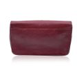 Cartier Vintage Burgundy Leather Pochette Flap Clutch Bag Online