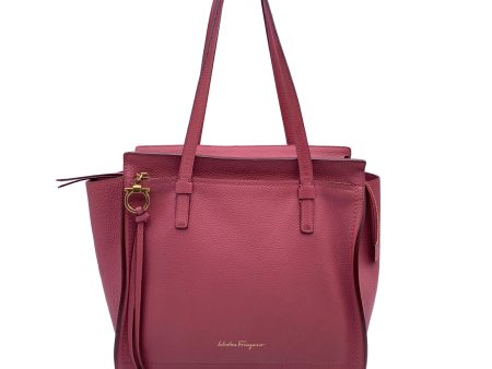 Salvatore Ferragamo Pink Leather Amy Double Handle Bag Tote For Cheap